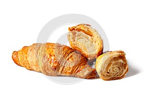 Sweet nice baked croissant