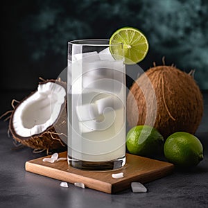 Sweet and Nutty Coconut Water with Fresh Lime