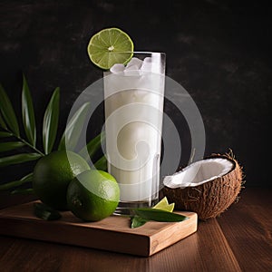 Sweet and Nutty Coconut Water with Fresh Lime