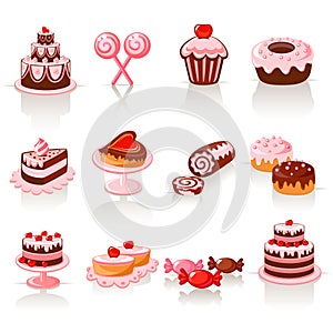 Sweet pastry icons