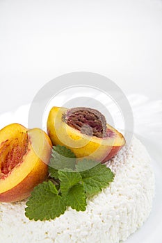 Sweet peach and curd