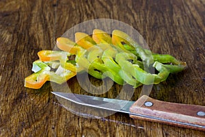 Sweet pepper cuts
