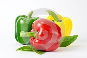 Sweet pepper isolated on white background.