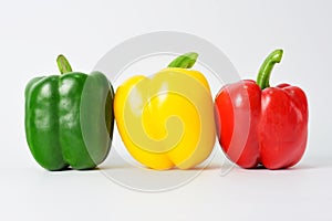 Sweet pepper isolated on white background.