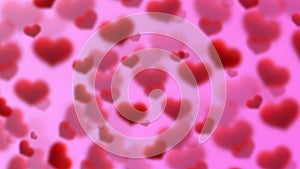 sweet pink abstract background blur hearts pattern