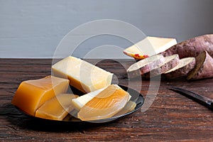 Sweet potato candy and cheese photo