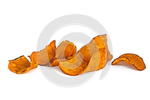 Sweet Potato Chips over White