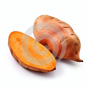 Sweet Potato: Clean-lined, White Background, Adonna Khare Inspired