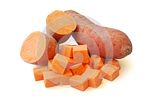 Sweet Potato.with Clipping Path.