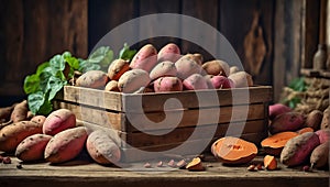 Sweet potato harvest in the kitchen nutrition
