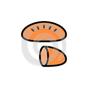 Sweet potato icon. Simple color with outline vector elements of vegetarian food icons for ui and ux, website or mobile application