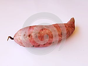 Sweet potato isolated on white background.