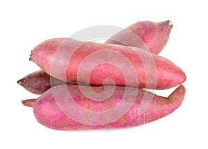 Sweet potato isolated on the white background