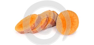 Sweet potato isolated on white background closeup