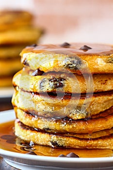 Sweet Potato Pancakes with Chocolate Chips