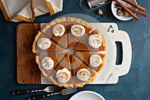 Sweet potato pie with marshmallow topping