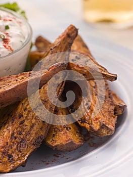 Sweet Potato Skins with a Blue Cheese Dip photo