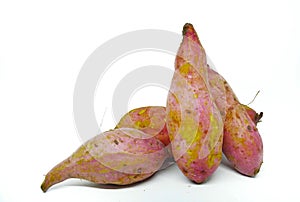 Sweet potato or Ubi isolated on white background