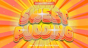 Sweet Pudding 3d editable text effect