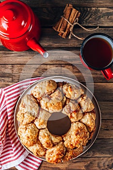 Sweet pull apart monkey bread with orange and cranberry