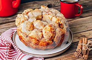 Sweet pull apart monkey bread with orange and cranberry