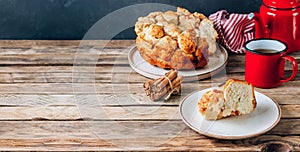 Sweet pull apart monkey bread with orange and cranberry