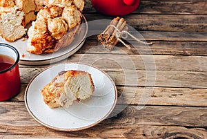 Sweet pull apart monkey bread with orange and cranberry