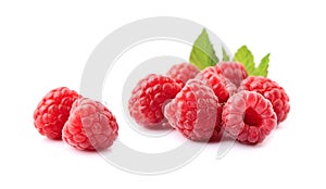 Sweet raspberry fruits