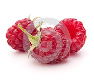 Sweet raspberry isolated on white background cutout