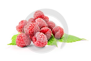 Sweet raspberry isolated on white background cutout