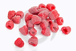 Sweet raspberry on white background