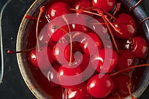 Sweet Red Maraschino Cherries