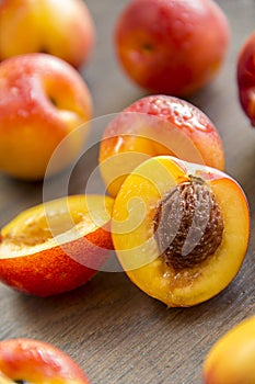 Sweet ripe peaches