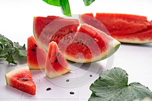 Sweet ripe summer watermelon on slices