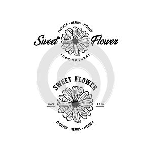 Sweet rose logo design template