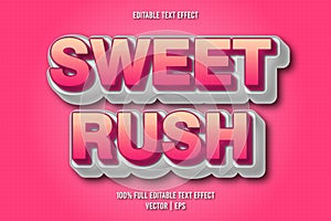 Sweet rush editable text effect comic style