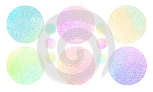 Sweet soft multicolor grunge Collection, Circles. Banners, Insignias , Logos, Icons, Labels and Badges Set