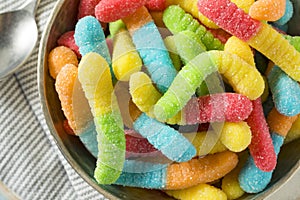 Sweet Sour Neon Gummy Worms photo
