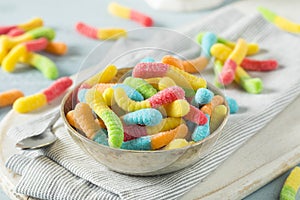 Sweet Sour Neon Gummy Worms photo