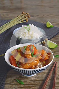 Sweet and sour pork.