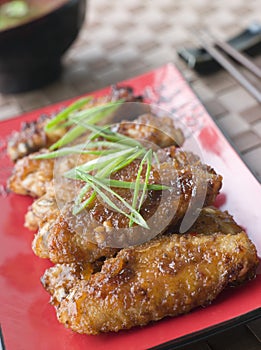 Sweet Spicy Chicken Winglets and Sukiyaki Sauce