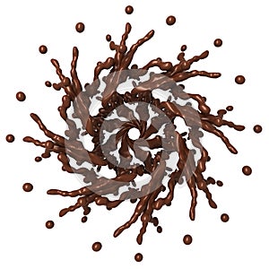 Sweet Splashes: Liquid chocolate star shape with drops