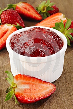 Sweet strawberries jam