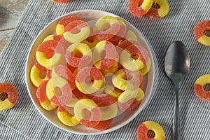 Sweet Sugary Peach Gummy Candy Rings photo