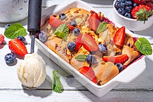 Sweet summer berry cobbler pie