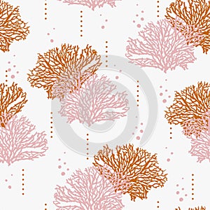 Sweet summer seamless hand drawn coral pattern vector illustration design for fashion ,fabric,wallpaper,web and all prints