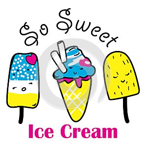 Sweet summer time with ice-cream