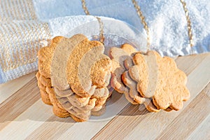 Sweet Swedish almond thins with ginger and cinnamon (Pepparkaka or Pepparkakor biscuits).