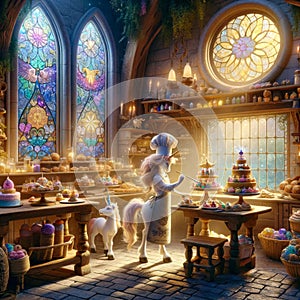 Sweet Symphony: AI-Generated Unicorn Bakers Craft Delights in Bakery Haven