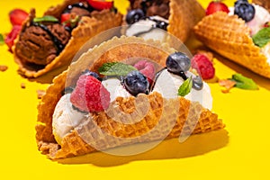 Sweet taco ice cream